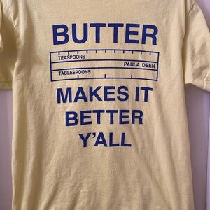 Bold Yellow and Blue Short Sleeve Tee with Southern Charm